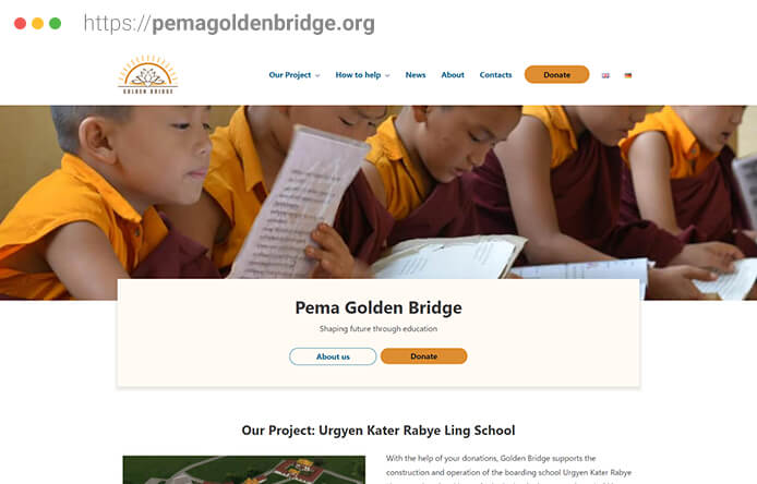 Уеб сайт за Golden Bridge